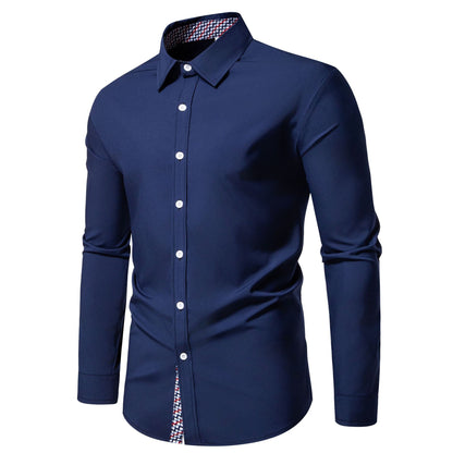 Herren Langarmhemd Modern Slim Fit Elegant