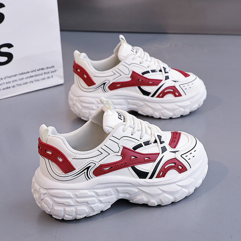 Damen Sneaker Sportlich Chunky Atmungsaktiv Modern
