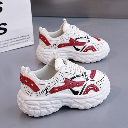 Damen Sneaker Sportlich Chunky Atmungsaktiv Modern