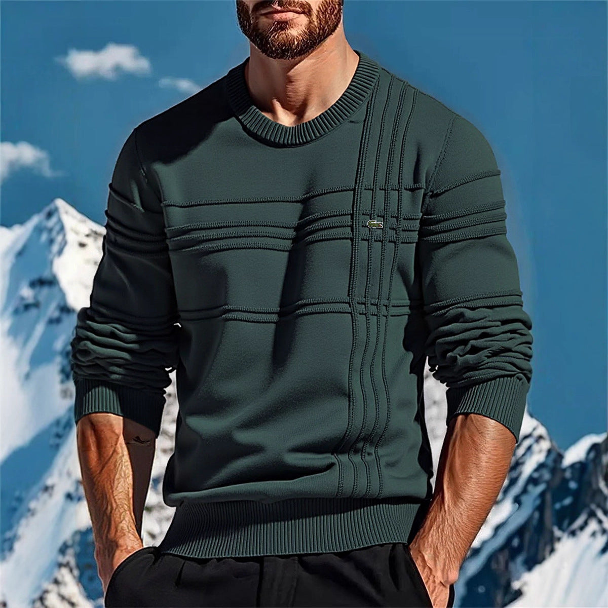 Herren Strickpullover Modern mit Textildetails und Einzigartigem Design - BerlinGlamour