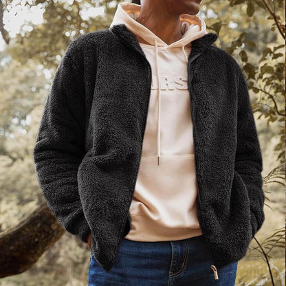 Herren Fleecejacke Warm Isoliert Hoher Kragen Praktisch