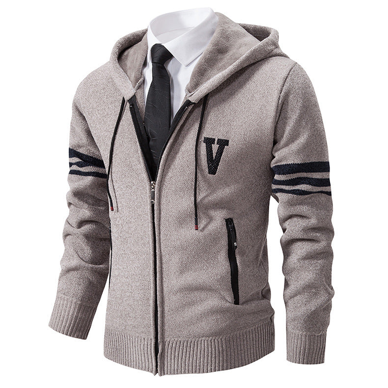 Herren Freizeitjacke Stehkragen Kontraststreifen Modern - BerlinGlamour
