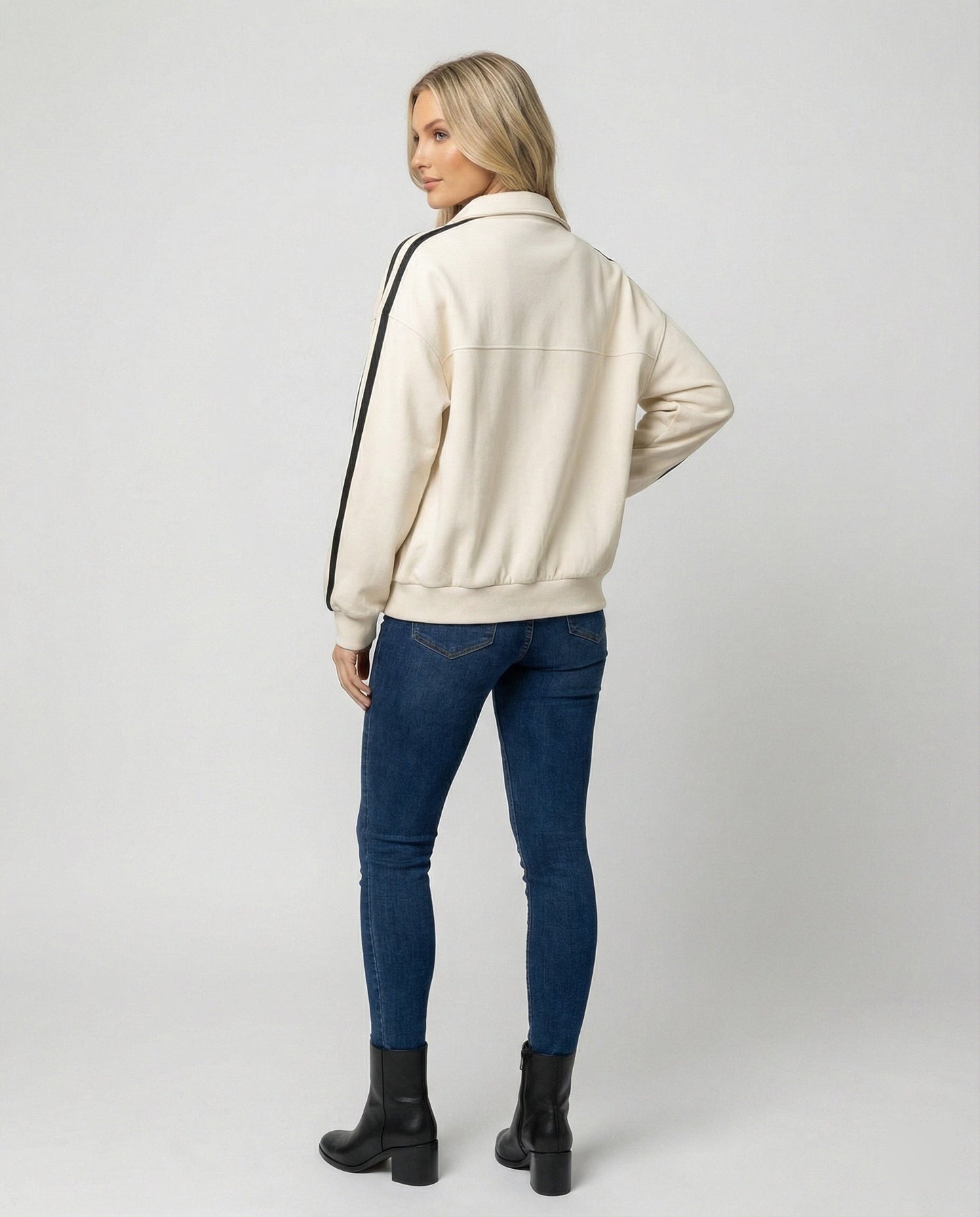 Damen Jacke Sportlich Elegant Weit Reißverschluss