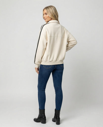 Damen Jacke Sportlich Elegant Weit Reißverschluss