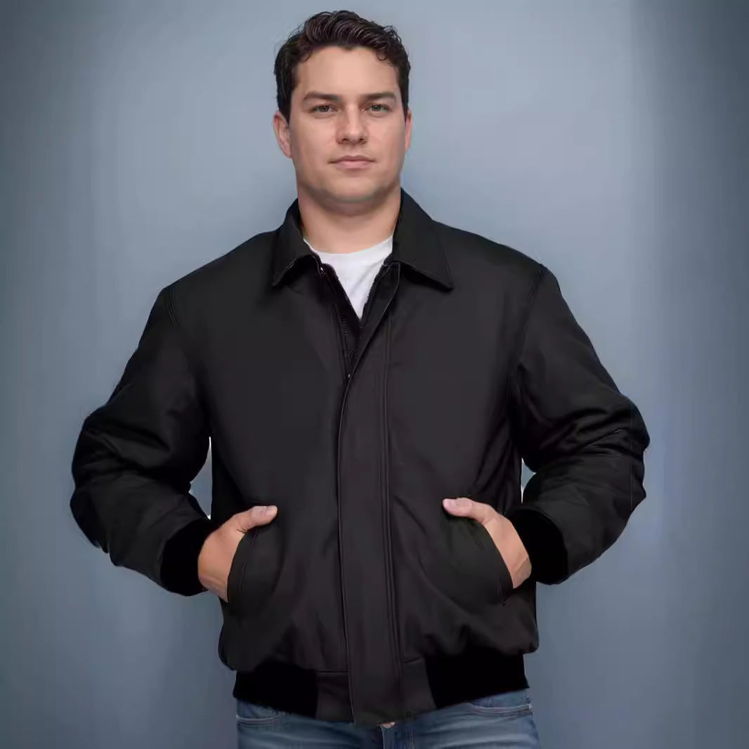 Herren Bomberjacke Mit Taschen Elastisch Modern - BerlinGlamour