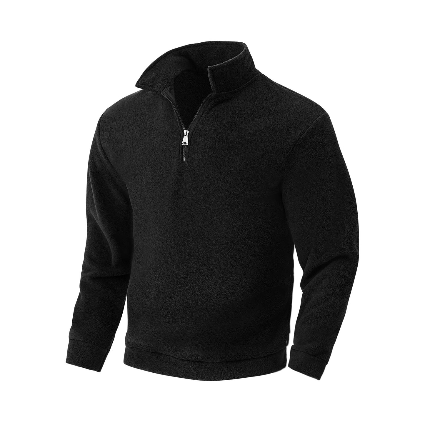 Herren Fleece Pullover Halbzipper Hoher Kragen Warm