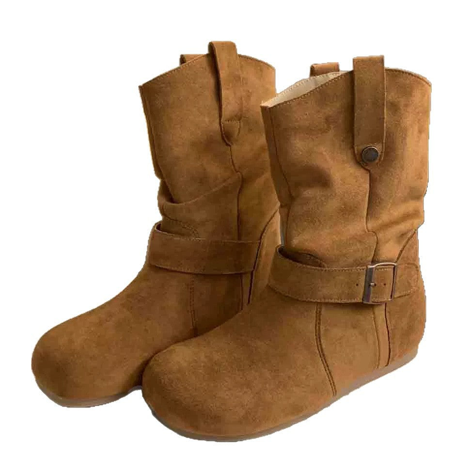 Damen Stiefel Elegante Riemendesign Bequem Schuhe Heidi