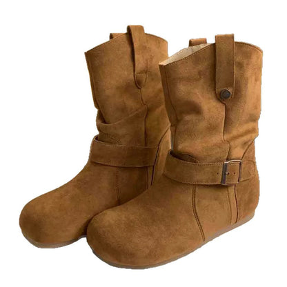Damen Stiefel Elegante Riemendesign Bequem Schuhe Heidi