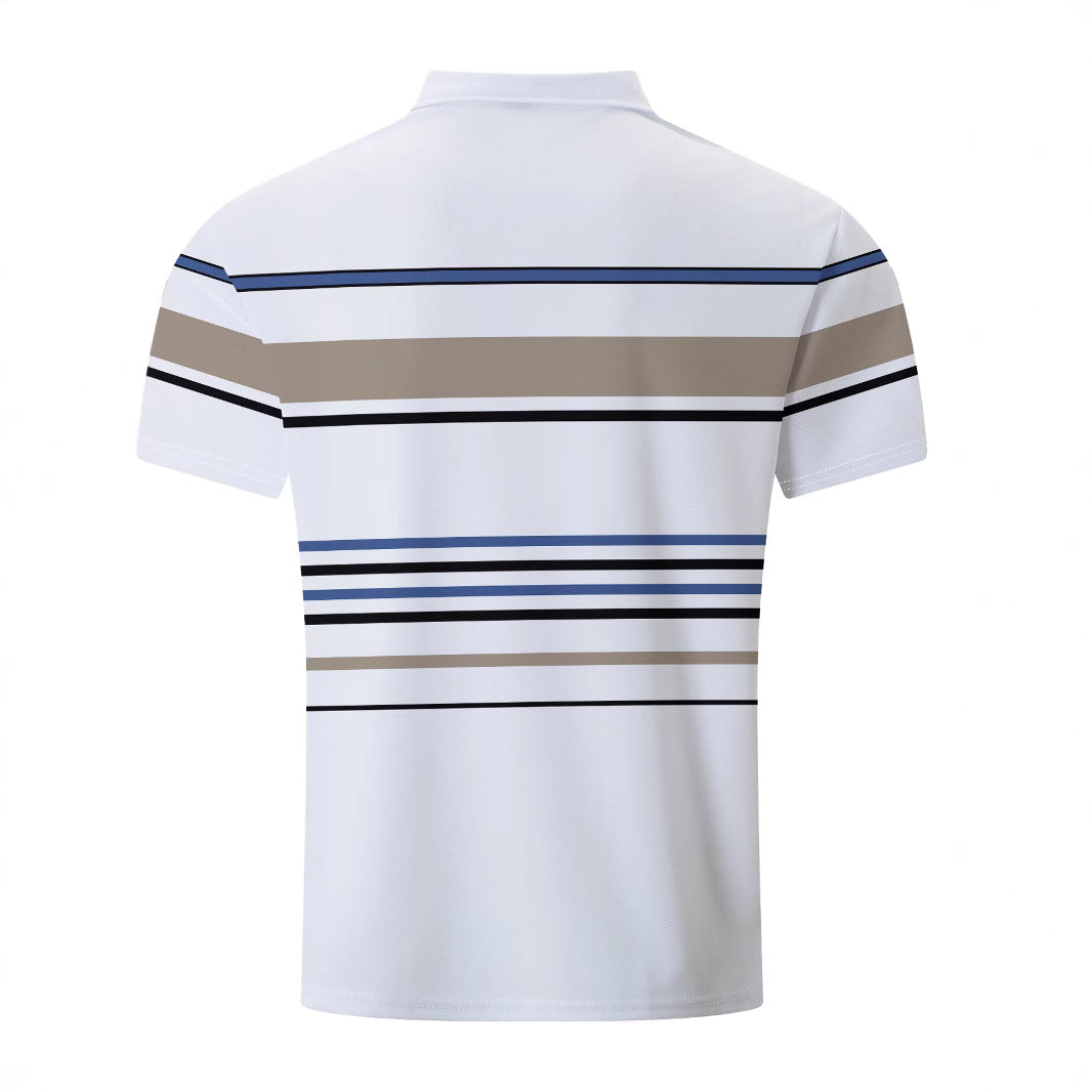 Herren Polohemd Streifenmuster Modern Slimfit