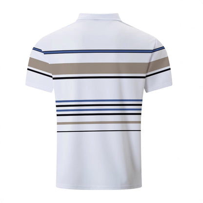 Herren Polohemd Streifenmuster Modern Slimfit