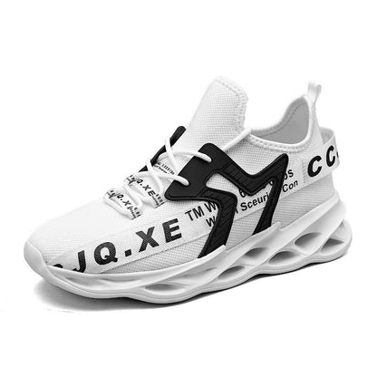 Damen Sneaker Leicht Luftig Sportschuhe Weißen Sohlen