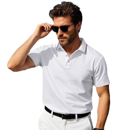 Herren Polo-Shirt atmungsaktiv mit Kontrastkragen Modern