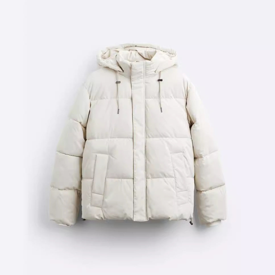Herren Winterjacke Gesteppt Isoliert Abnehmbare Kapuze - BerlinGlamour