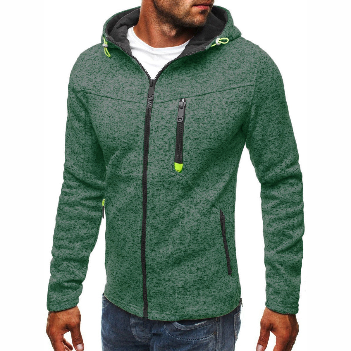Herren Sportjacke atmungsaktiv Kapuzenjacke Funktionsshirt