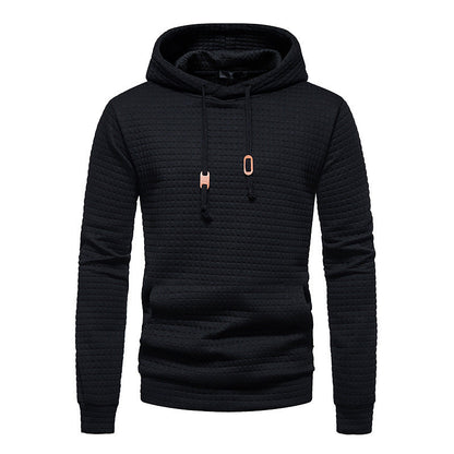 Herren Kapuzenpullover Modern Strukturiert Grau