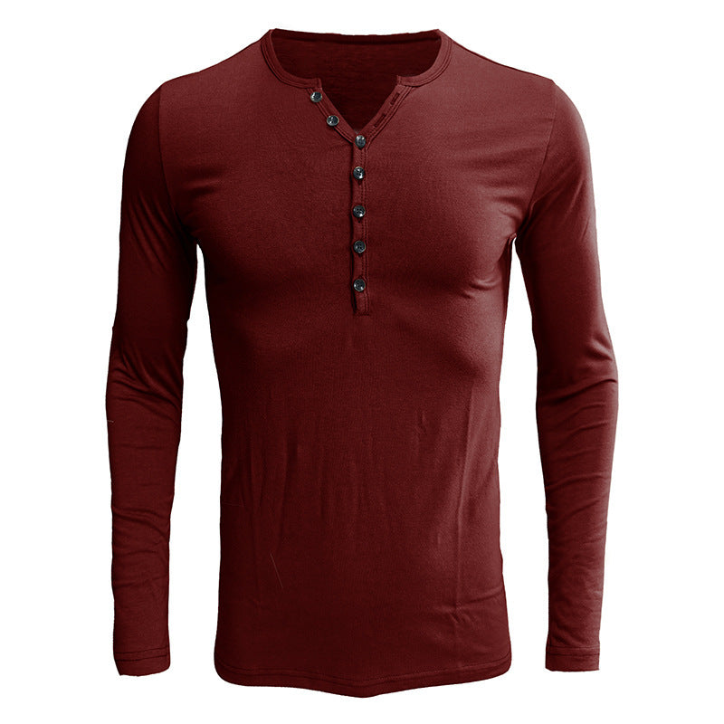 Herren Langarmhemd Weich Modern Knopfleiste