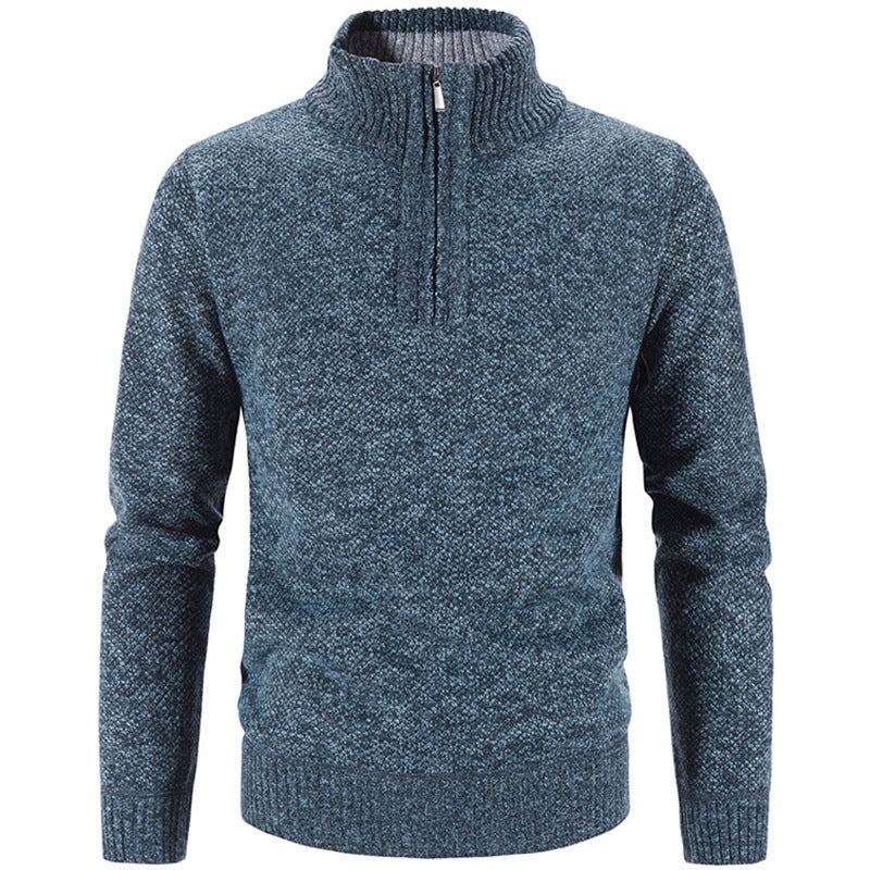 Herren Rollkragenpullover Elegante Reißverschluss Pullover Modern