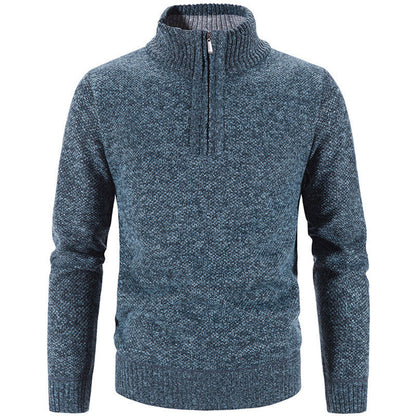 Herren Rollkragenpullover Elegante Reißverschluss Pullover Modern