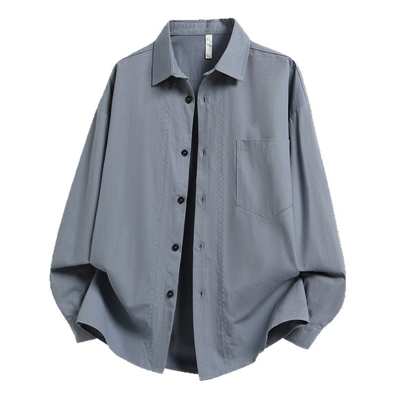 Herren Overshirt Lässig Leicht Baumwolle Mit Taschen