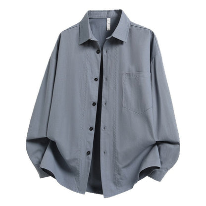 Herren Overshirt Lässig Leicht Baumwolle Mit Taschen