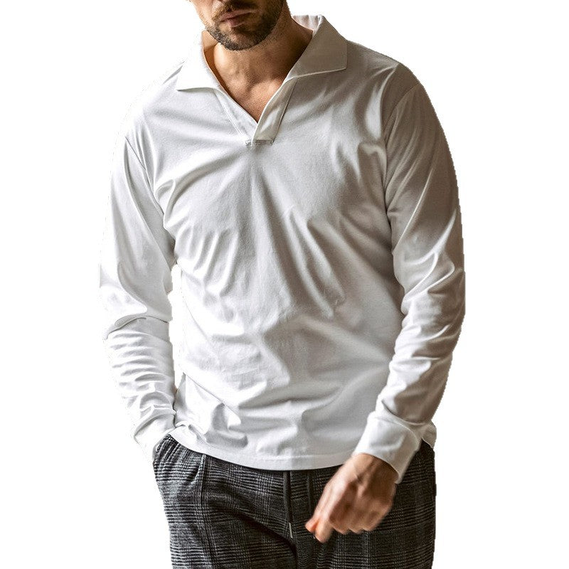 Herren Poloshirt Langarm Modern Kragen Berlin Style