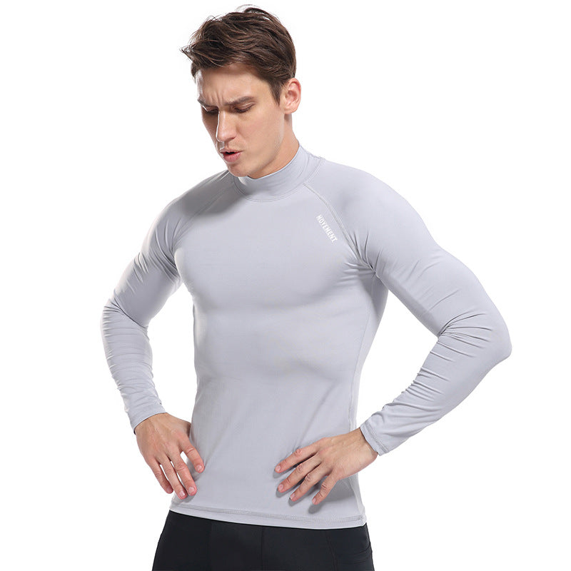 Herren Langarmshirt Funktionell mit hohem Kragen Sportlich
