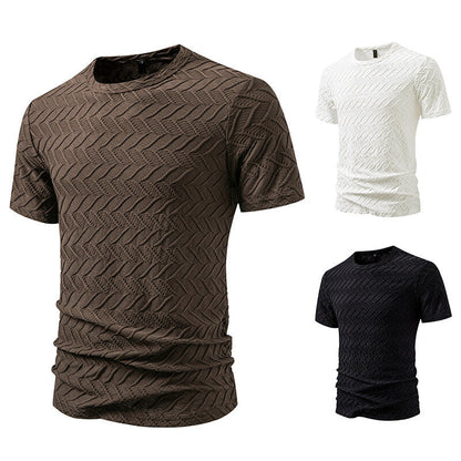 Herren Kurzarmshirt Modern Strukturiert Berlin Style - BerlinGlamour