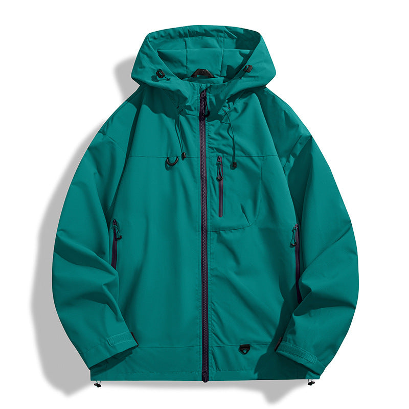 Wasserdichte Herren Outdoor-Jacke mit Kapuze Atmosaktiv