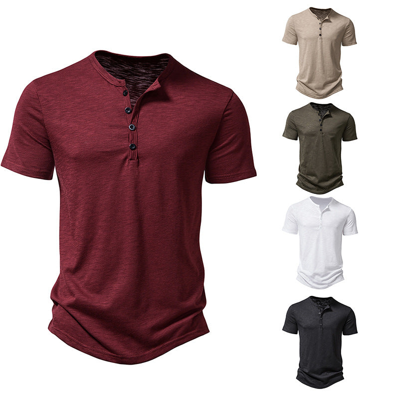 Herren Kurzarm-Shirt klassisches Knopfdesign Modern Berlin