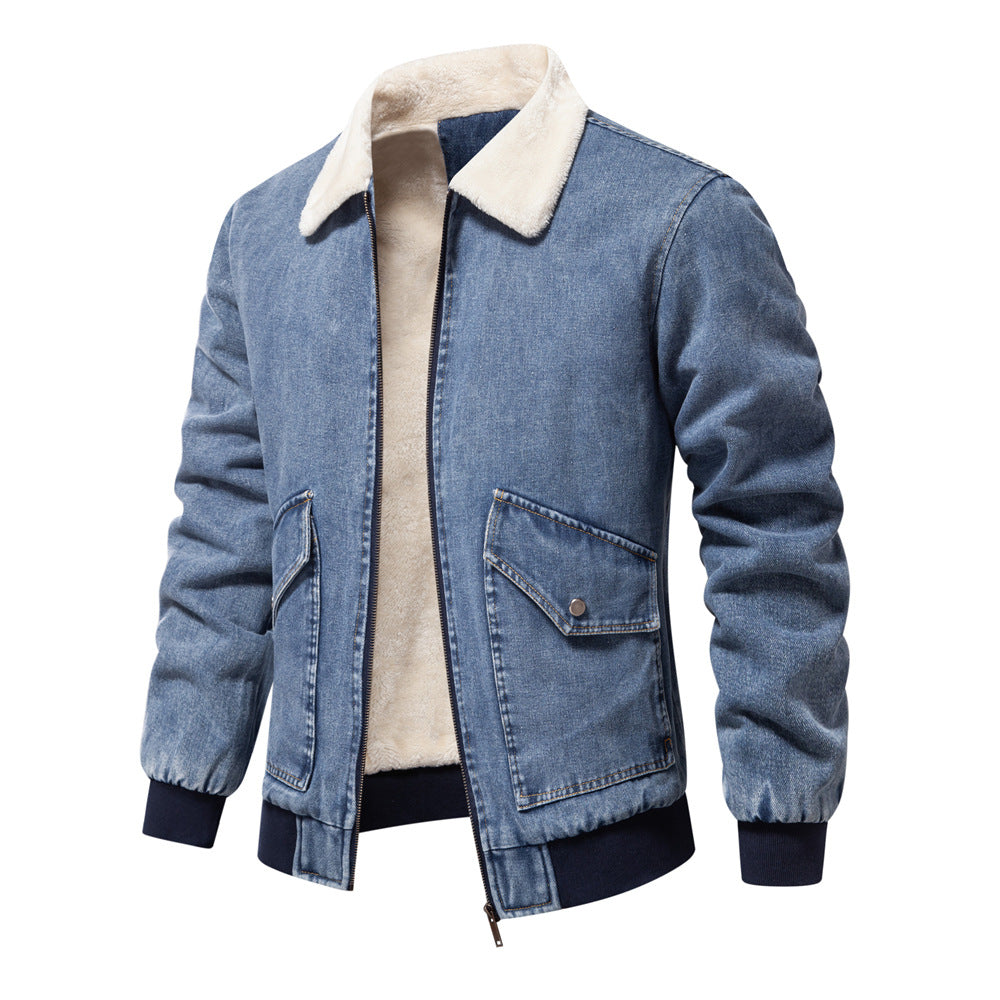Herren Jeansjacke Fleece gefüttert Praktisch - BerlinGlamour