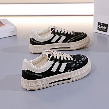 Damen Sneaker Sportlich Bequem Laufsohle Weiß