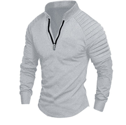 Herren Langarmshirt Sportlich Funktionell mit Reißverschluss