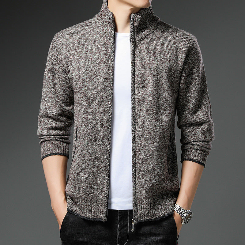 Herren Fleecejacke Warm Mit Reißverschlusstaschen