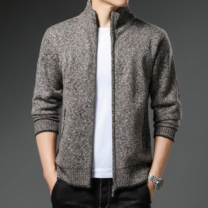 Herren Fleecejacke Warm Mit Reißverschlusstaschen