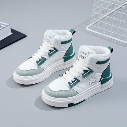 Damen Sneaker Hoch Modisch Kuschelig Komfortabel