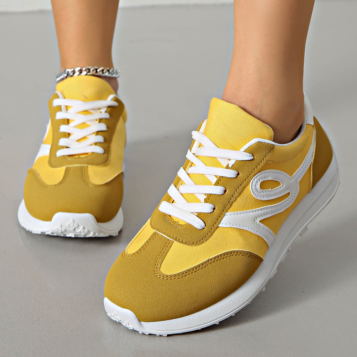 Damen Sneaker Sportlich ModeSchuhe Weiße - BerlinGlamour