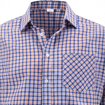 Herren Businesshemd Slim Fit Kariert Modern