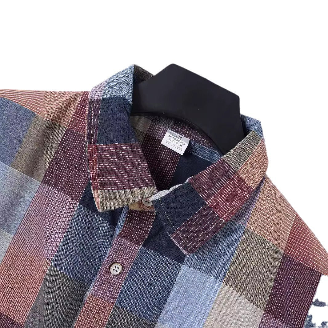 Herren Hemd Kurzarm Karomuster Modern Slimfit