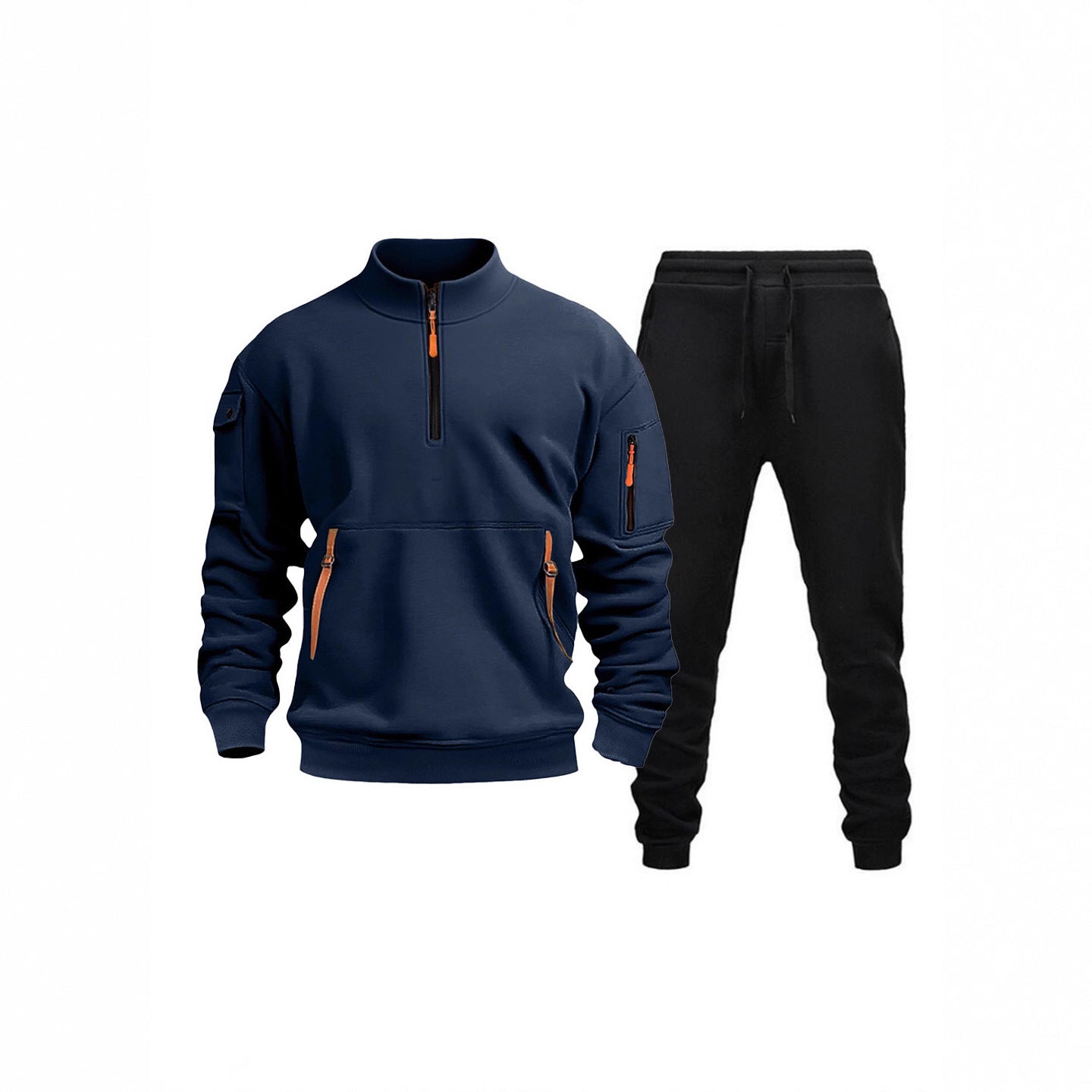 Herren Sportanzug Modern Funktionsanzug mit Taschen