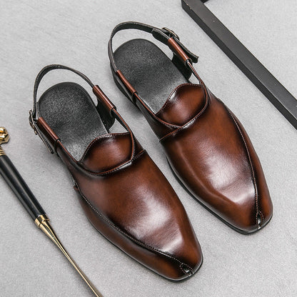 Damen Leder Mokassins Elegante Schuhe mit verstellbarem Riemen