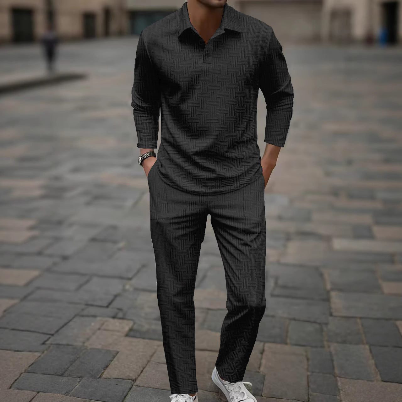 Herren Freizeitanzug Elegant Bequem Strukturiert