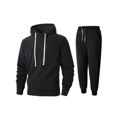 Herren Sportanzug Fleece Kapuzenpullover Jogginghose Set