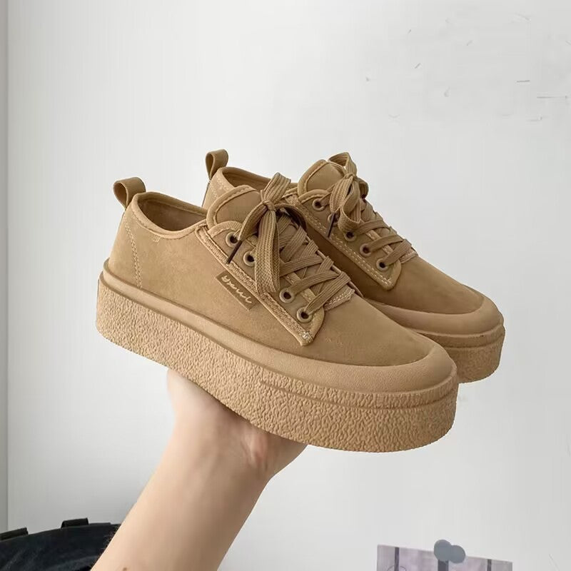 Damen Sneaker Weich Wildleder KomfortSchuhe - BerlinGlamour