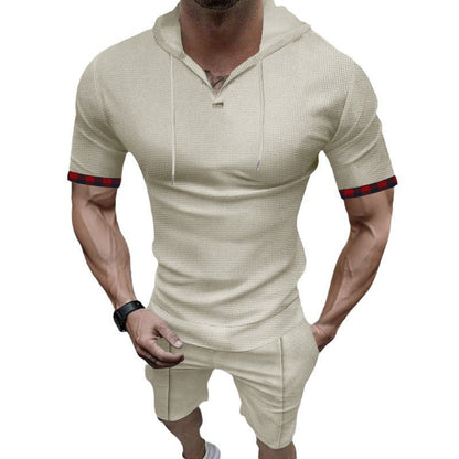 Herren Sportshirt Kapuzenhemd KontrastFarben Modern