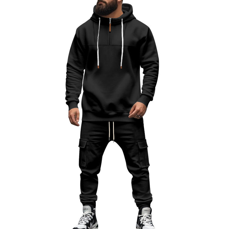 Herren Kapuzenanzug Sportlich Modern Mit Taschen