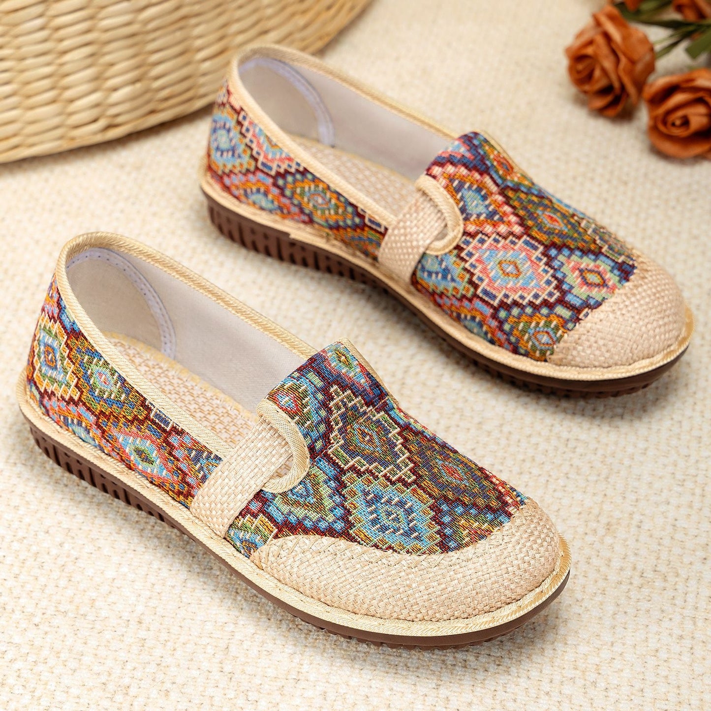 Damen Slipper Bequem Bunt Modisch Heidi Design - BerlinGlamour