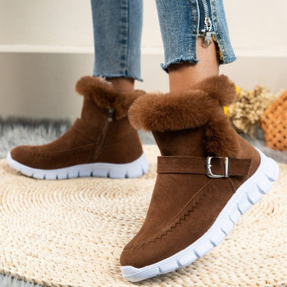 Damen Winterstiefel Warm Komfortabel mit Kunstfell