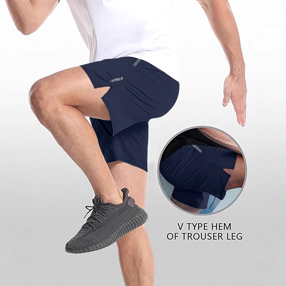 Herren Sportshorts Atmungsaktiv Elastisch Mit Seitentaschen