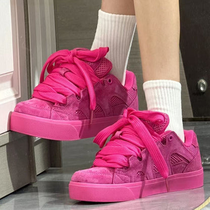 Damen Sneaker High-Top Sportlich mit Schnürsystem und Dämpfung