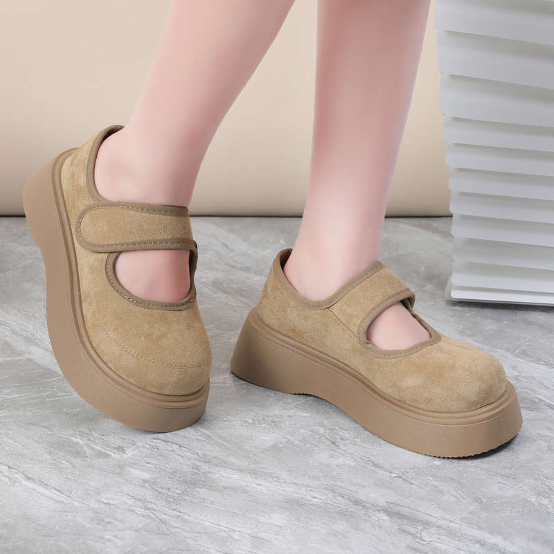 Damen Mokassinschuhe Bequem Keilabsatz Verstellbar